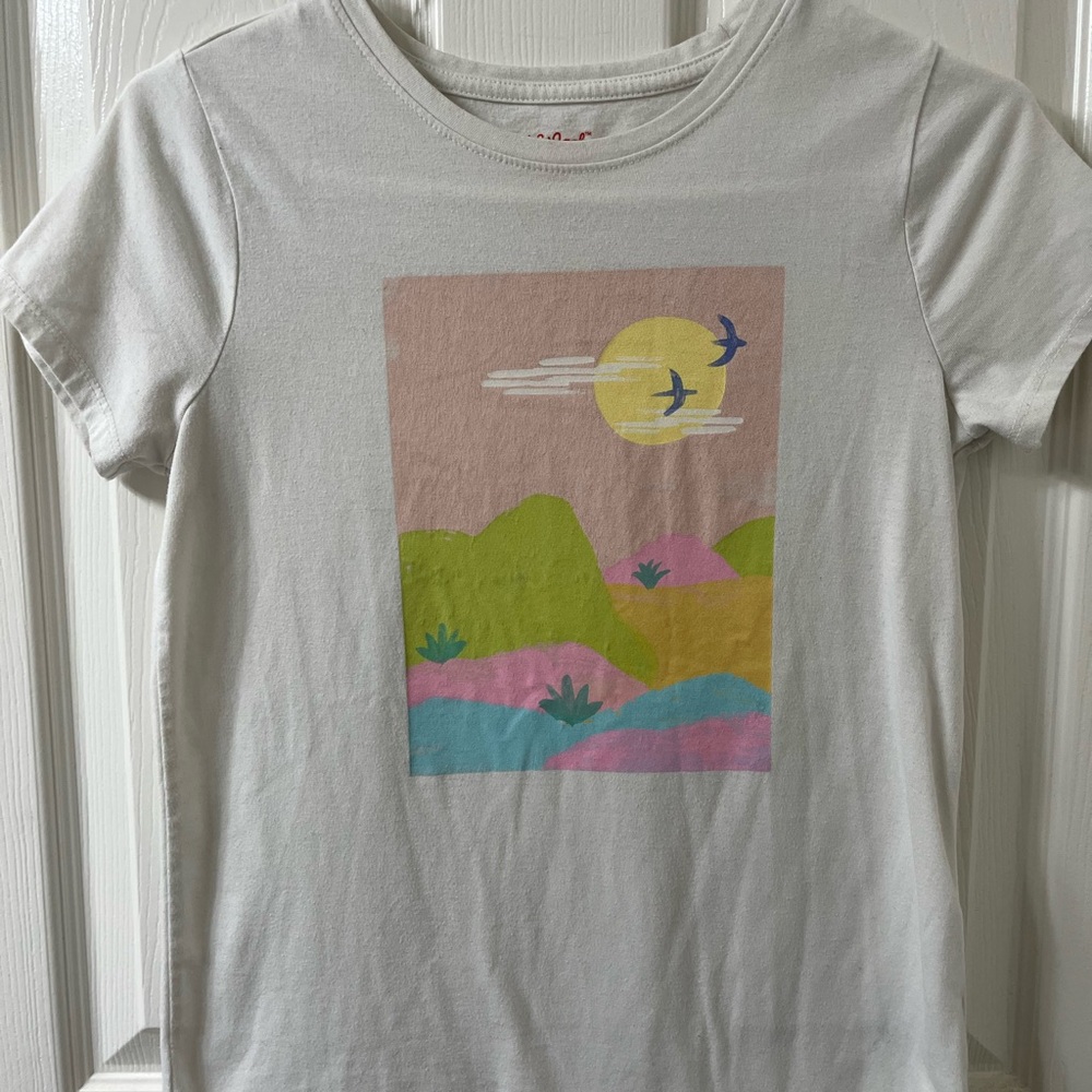 Kids Graphic Tee - White with Colorful Print